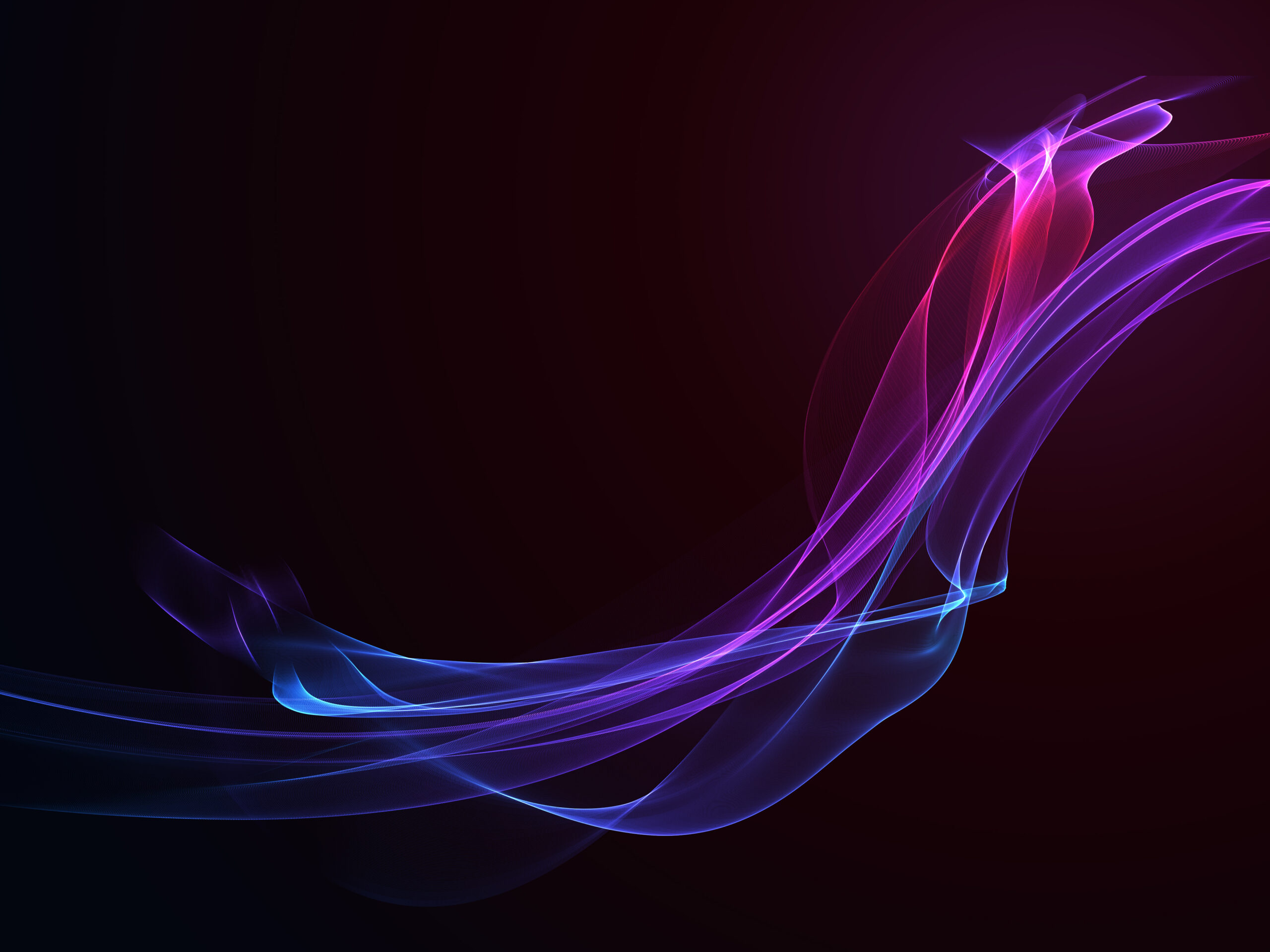 Abstract Dark Background With Flowing Colouful Waves Scaled